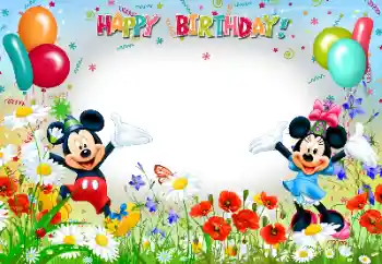범주에서의 사진 효과 생일 № 50887. 프레임에 비문: 생일 축하합니다!