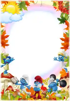 범주에서의 사진 효과 어린이용 다양한 프레임 № 175433. 프레임에 비문: Smurfs
