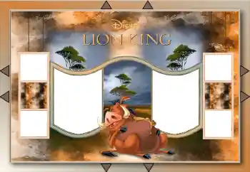 프레임에 비문: Lion King 프레임에 비문: Lion King