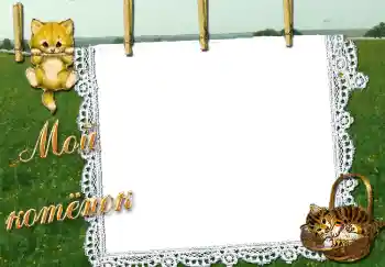 프레임에 비문: Мой котенок 프레임에 비문: Мой котенок