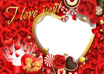 프레임에 비문: I love you! 프레임에 비문: I love you!