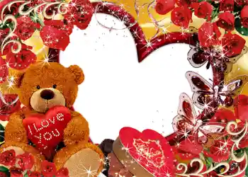 프레임에 비문: I love you! 프레임에 비문: I love you!