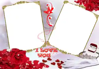 프레임에 비문: I love you 프레임에 비문: I love you