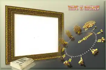 범주에서의 사진 효과 남성 프레임 № 101150. 프레임에 비문: Time is money