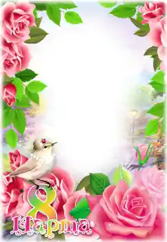 프레임에 비문: С 8 Марта 프레임에 비문: С 8 Марта