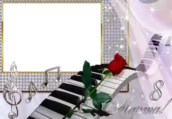 범주에서의 사진 효과 3 월 8 일 (여성날) 카드 № 4678. 프레임에 비문: 3월 8일