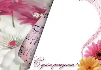 범주에서의 사진 효과 생일 카드 № 24264. 프레임에 비문: 생일 축하합니다!