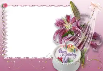 범주에서의 사진 효과 생일 카드 № 64012. 프레임에 비문: Happy Birthday