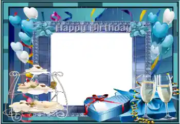 범주에서의 사진 효과 생일 카드 № 99782. 프레임에 비문: 생일 축하합니다!