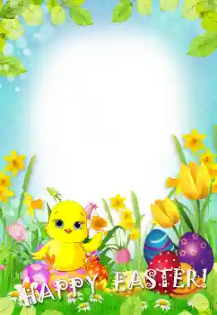 프레임에 비문: 부활절 축복 받으세요