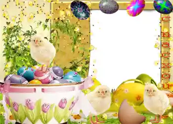 프레임에 비문: 부활절 축복 받으세요 프레임에 비문: 부활절 축복 받으세요