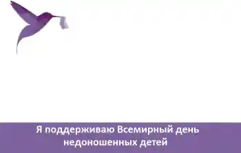 범주에서의 사진 효과 다른 휴일 № 104081. 프레임에 비문: Я поддерживаю Всемирный день недоношенных детей