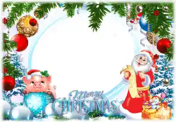 프레임에 비문: 메리 크리스마스! 프레임에 비문: 메리 크리스마스!