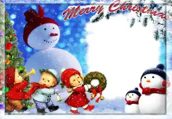 프레임에 비문: 메리 크리스마스!