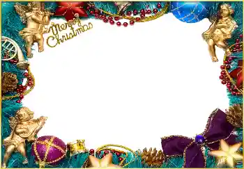 프레임에 비문: 메리 크리스마스!