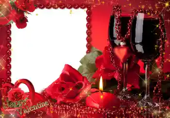 프레임에 비문: 발렌타인 데이를 축하합니다